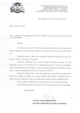 Prefeitura Municipal de São Francisco do Sul Secretaria Municipal