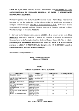 Edital N&ordm;. 06, de 12 de janeiro de 2011