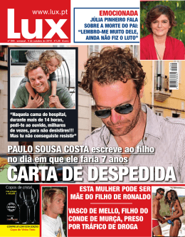 Leia toda a entrevista na edi&ccedil;&atilde;o impressa dispon&iacute;vel para - Lux