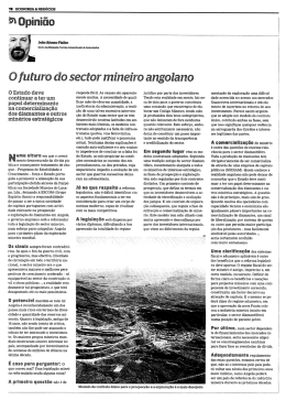 fm Opini&atilde;o O futuro do sector mineiro angolano