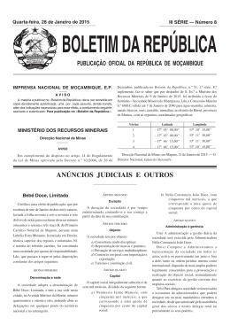 an&uacute;ncios judiciais e outros - Portal do Governo de Mo&ccedil;ambique