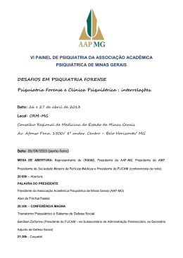 VI PAINEL DE PSIQUIATRIA DA ASSOCIA&Ccedil;&Atilde;O ACAD&Ecirc;MICA