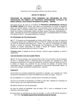 Edital 090/2012 - Cat&oacute;lica do Tocantins