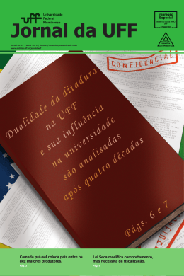 Jornal da UFF - UFF Not&iacute;cias - Universidade Federal Fluminense
