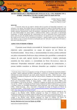 120 biodiversidade e propriedade intelectual: uma perspectiva