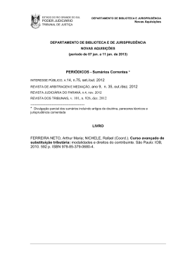 Janeiro 2013 - Tribunal de Justiça do Estado do Rio Grande do Sul