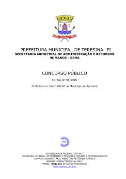 PREFEITURA MUNICIPAL DE TERESINA