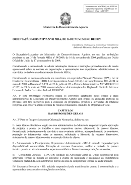 orientação normativa n° 01 mda, de 16 de novembro de 2009