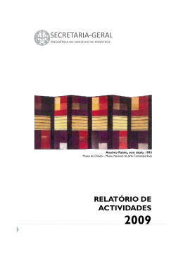 Relatório de Atividades 2009 - Secretaria