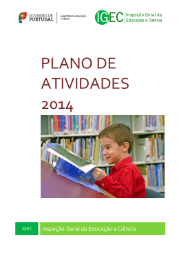 Plano de Atividades 2014 - Inspecção Geral da Educação e Ciência