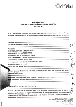 MINUTA DA ATA DA sa REUNIÃO EXTRAORDINÁRIA DA cÂIvIARA