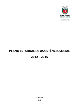 plano estadual de assist&ecirc;ncia social 2012 &ndash; 2015