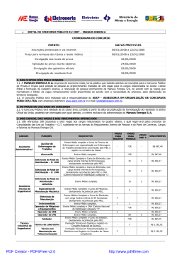 Edital da Manaus Energia