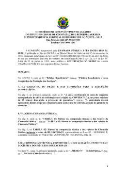 retifica&ccedil;&atilde;o chamada p&uacute;blica n&ordm; 01/2012