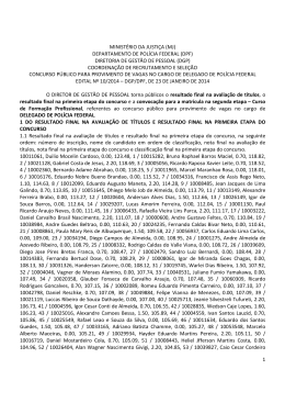 Edital n&deg;10 - Resultado final na avalia&ccedil;&atilde;o de t&iacute;tulos