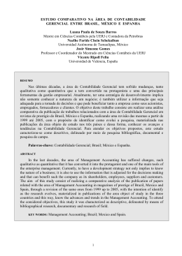 ESTUDO COMPARATIVO NA &Aacute;REA DE CONTABILIDADE