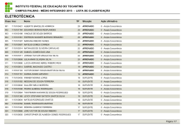 ELETROT&Eacute;CNICA - Seletivos IFTO