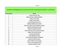 Inscrições homologadas para o minicurso de Fontes: funcionamento