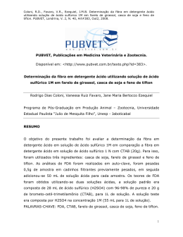 Determina&ccedil;&atilde;o da fibra em detergente &aacute;cido utilizando