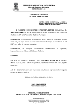 Portaria Nº 108/2015 - Portal da Prefeitura Municipal de Piritiba