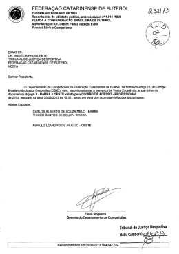 Proc. 232-13 - Federação Catarinense de Futebol