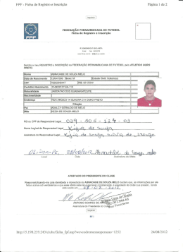 FPF - Ficha de Registro e inscrição Página 1 de 2