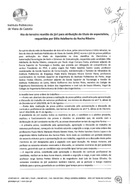 Ata de Júri para Especialista em Eletrónica e Automação