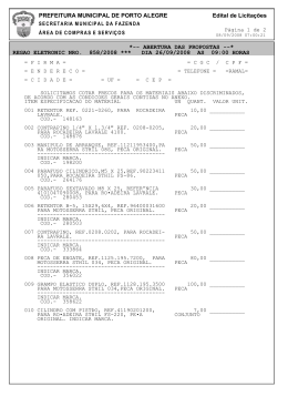 Edital de Licita&ccedil;&otilde;es PREFEITURA MUNICIPAL DE PORTO ALEGRE