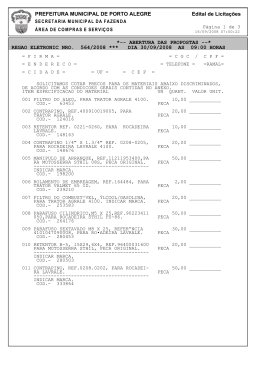 Edital de Licita&ccedil;&otilde;es PREFEITURA MUNICIPAL DE PORTO ALEGRE