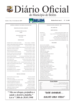 do Munic&iacute;pio de Bel&eacute;m