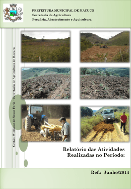 Relatório Junho 2014 - Prefeitura Municipal de Macuco