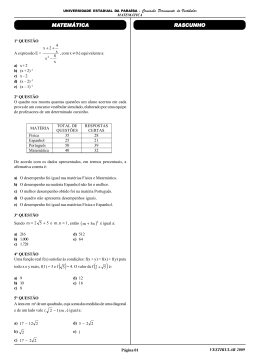 MATEM&Aacute;TICA RASCUNHO