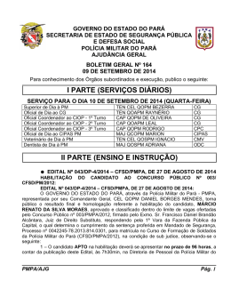 BG 164 - De 09 SET 2014 - Proxy da Polícia Militar do Pará!