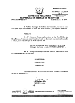 PORTARIA N&ordm; 8292014, Conceder f&eacute;rias regularmente a Sra. Ana