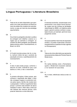 Gabarito 1&ordm; Simulado - 3&ordm;s anos EM.