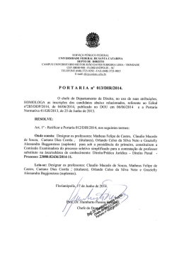 Portaria 13 – Retificação