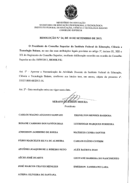 Resolu&ccedil;&atilde;o N&ordm; 24