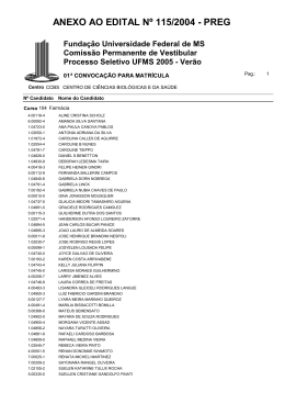 Processo Seletivo UFMS 2005 - Verão