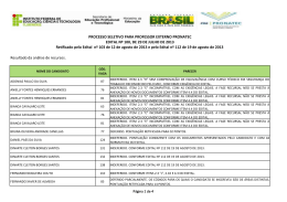 EDITAL 100 DE 2013 - RESULTADOS (vers&atilde;o recursos)
