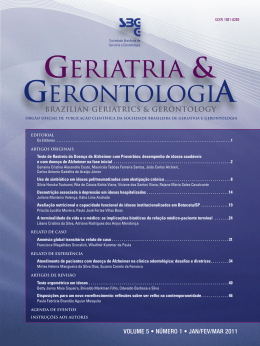 Geriatria & - Sociedade Brasileira de Geriatria e Gerontologia