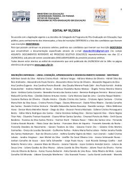 Programa de Pós-Graduação em Educação/UFPR