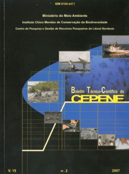 ISSN 0104-6411 Instltuto Chlco Mendes de Conservação