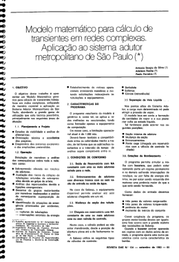 Modelo matematica para calculo de transienies em