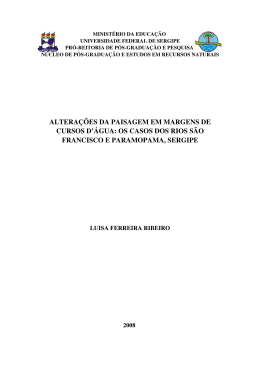 Altera&ccedil;&otilde;es da paisagem em margem de cursos d`&aacute;gua