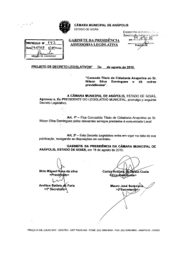 Projeto - www camaraanapolis go gov br