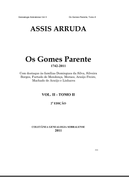 Gomes Parente Tomo II - Genealogia Sobralense
