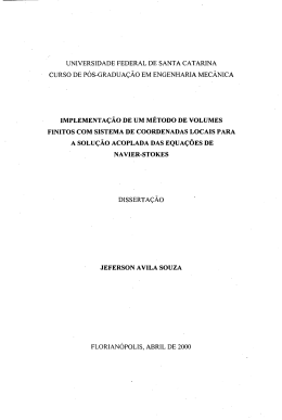 implementa&ccedil;&atilde;o de um m&eacute;todo de volumes finitos com sistema de