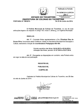 PORTARIA Nº 799/2014, Conceder férias regularmente a Sra
