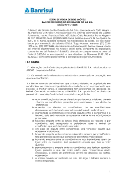 1 EDITAL DE VENDA DE BENS IM&Oacute;VEIS BANCO DO