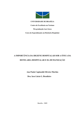 A IMPORT&Acirc;NCIA DA HIGIENE HOSPITALAR SOB A &Oacute;TICA